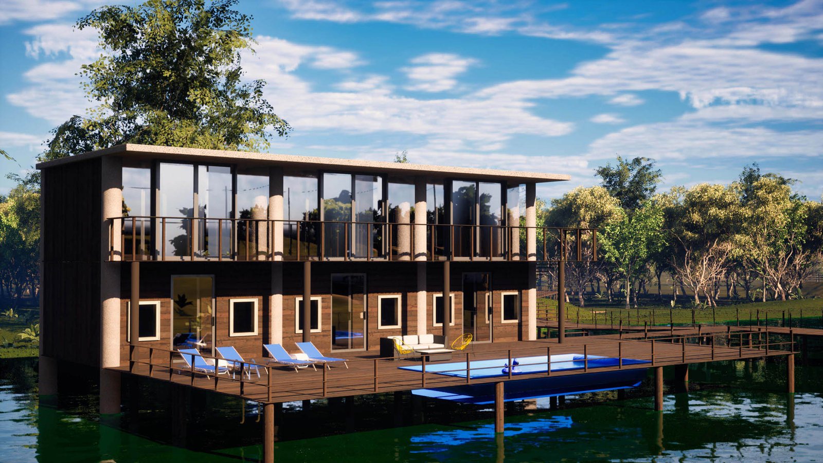 Las Acacias &mdash; Exterior Facade Render